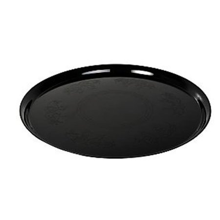 FINELINE SETTINGS Fineline Settings 7601-BK Black Supreme 16" Round Tray 7601-BK